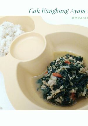 Foto resep Resep MPASI 10m+ - Cah Kangkung Ayam Cabe Rawit