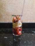 Copa de frutillas tipo cheesecake