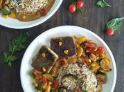 A picture of paneer steak