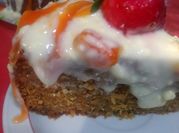 Una foto de carrot cake con azucar mascabo