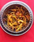 Bitter guards and cashew dry Subji (kaju karela Subji)