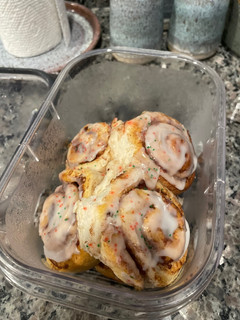 A picture of Cinnamon Roll Christmas Tree 🎄.