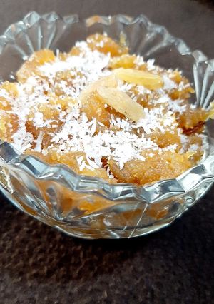 A picture of Apple ka halwa.