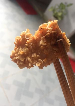 Hình của món Thịt chiên yến mạch.