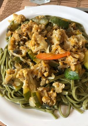 Una foto de Fetuccini veggie