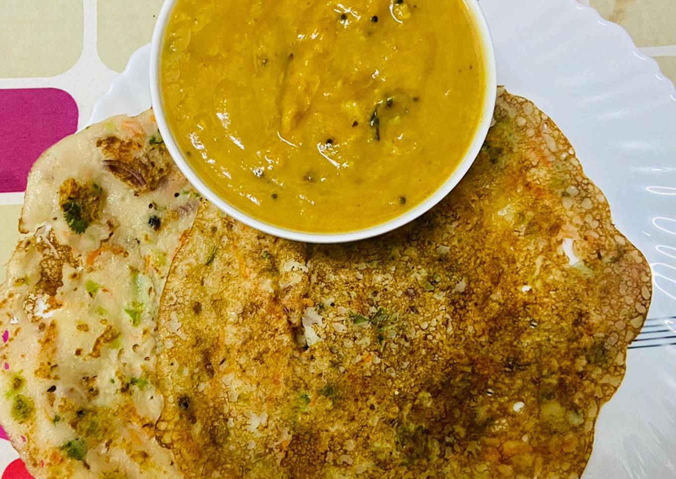 Left over Rice Uttappam