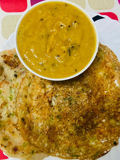 A picture of Left over Rice Uttappam.