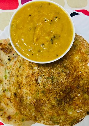 A picture of Left over Rice Uttappam.