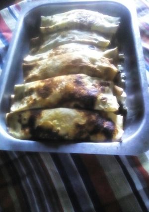 Una foto de Canelones de carne y verdura
