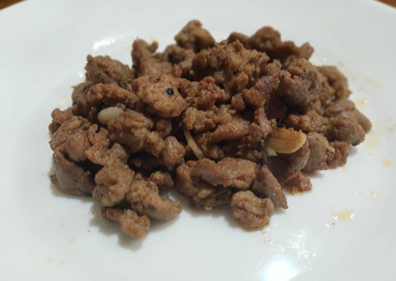 Picadillo condimentado al ajillo