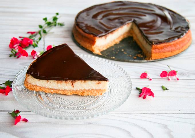 Cheese-cake végétal noix de coco et chocolat