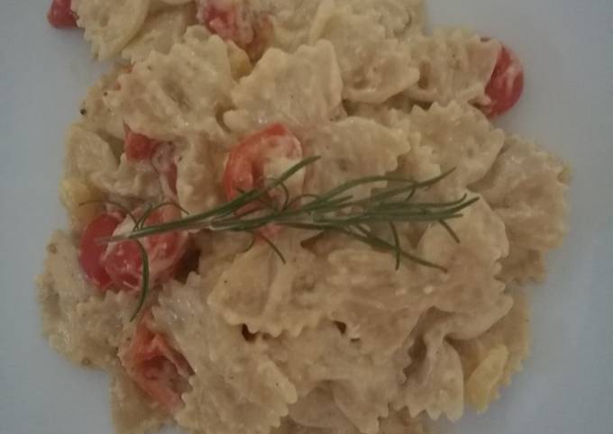 Farfalles au crabe, tomates cerises et citron confit