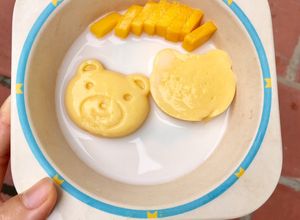 Hình của món Đậu hũ non yến mạch cho bé.