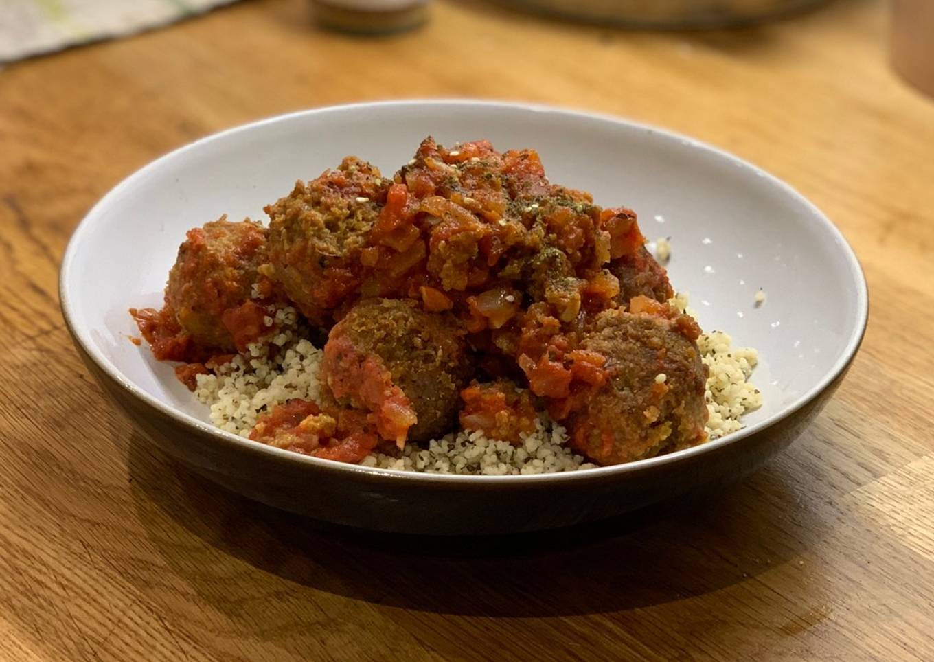 Soya mince meatballs