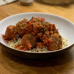 A picture of Soya mince meatballs.