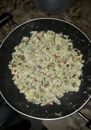 A picture of Vegitable Egg Bhurgi.