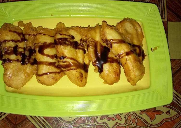 Pisang goreng krispy coklat