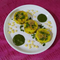 A picture of Corn Sandwich Dhokla.