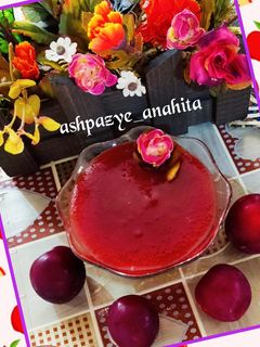 عکسی از دستور 😋رب آلو قرمز🍎خونگی (در یک ربع)