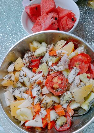 Hình của món Salad RAU CỦ + ỨC GÀ🍃 GIẢM MỠ.