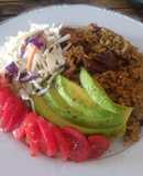 Arroz con calamares y pulpo
