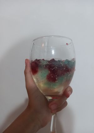 عکسی از دستور ژله حبابی دو رنگ