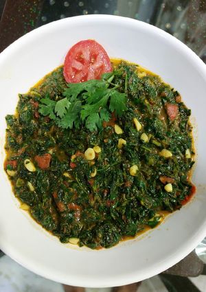 A picture of Methi lehsan ki bhaji.