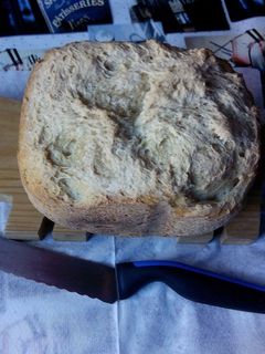 Una foto de Pan de ajo y orégano (panificadora Moulinex Pain Doré)