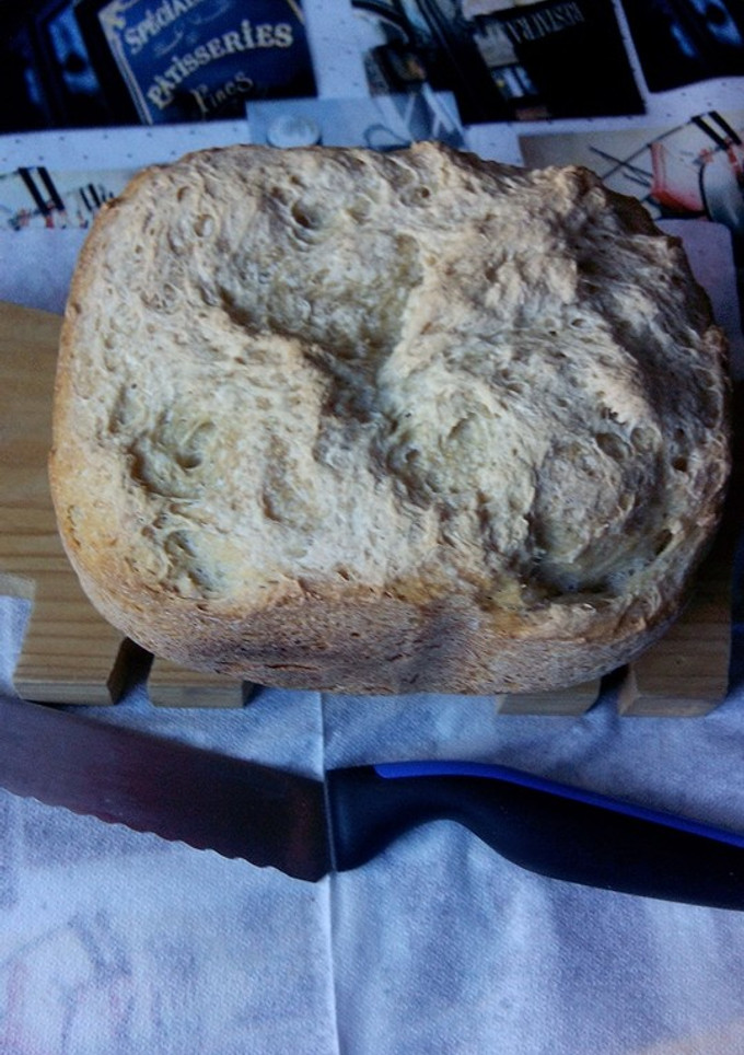 Una foto de Pan de ajo y orégano (panificadora Moulinex Pain Doré)