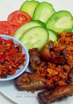 Foto resep Ampela Ayam Kremes Sambal Kecombrang