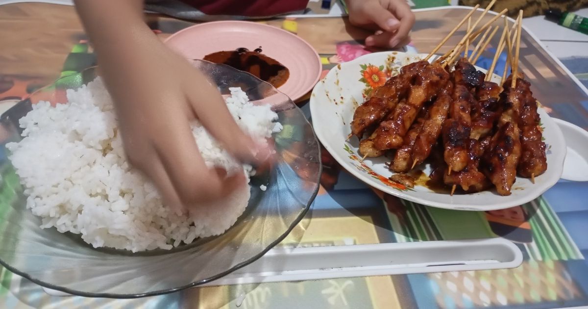 Sate ayam teflon rumahan