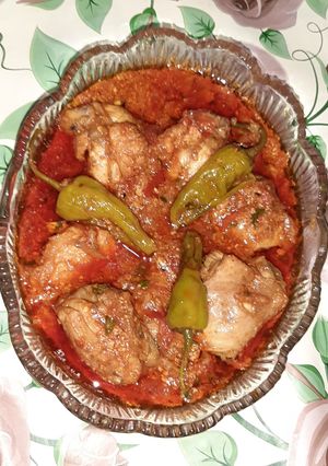 A picture of Chicken Achar ghoost.