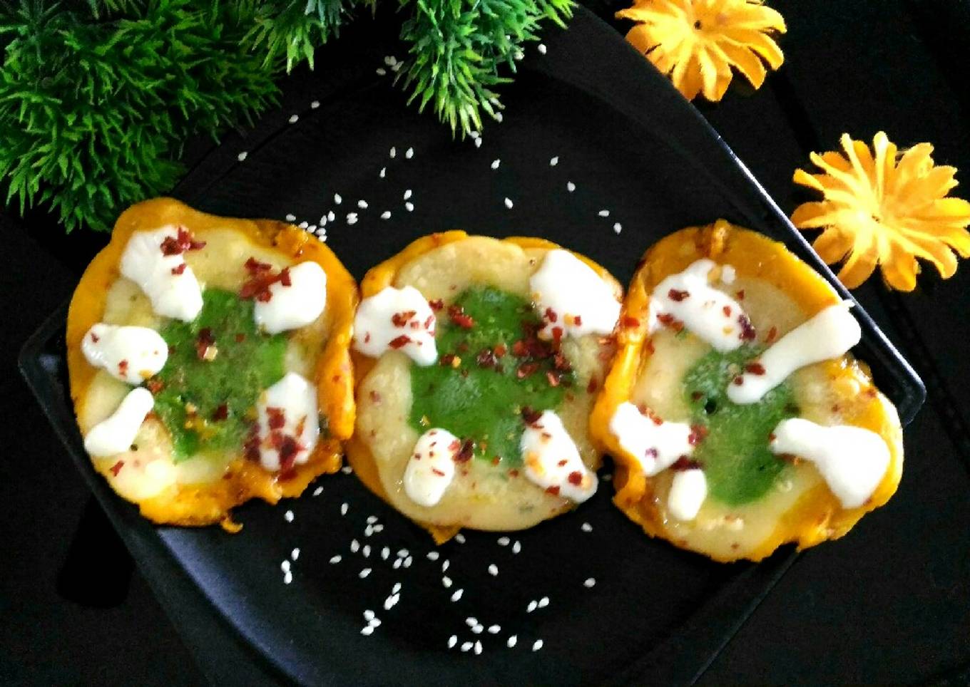 Steps to Prepare Quick Tricolour candid cheese pancake