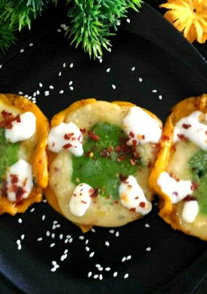 A picture of Tricolour candid cheese pancake.