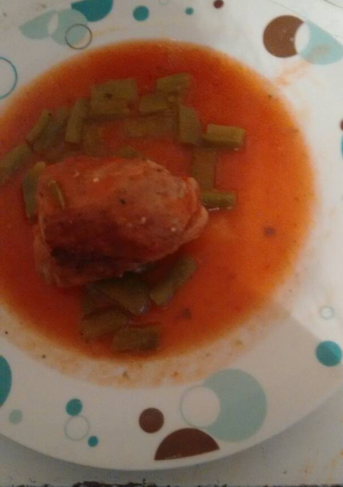 Una foto de Costillas de cerdo en salsa roja