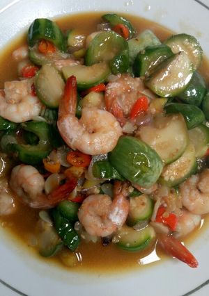 Foto resep Tumis udang terong