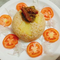 A picture of Alu ki tahiri with less oil.