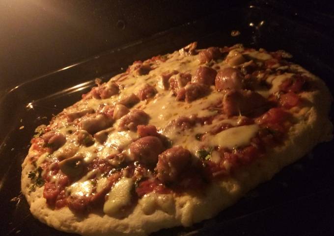 Meat ball pizza