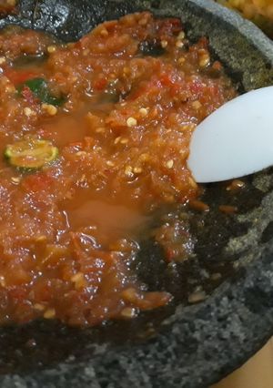 Foto resep Sambel terasi mentah