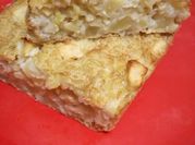 Una foto de budin de manzana con stevia