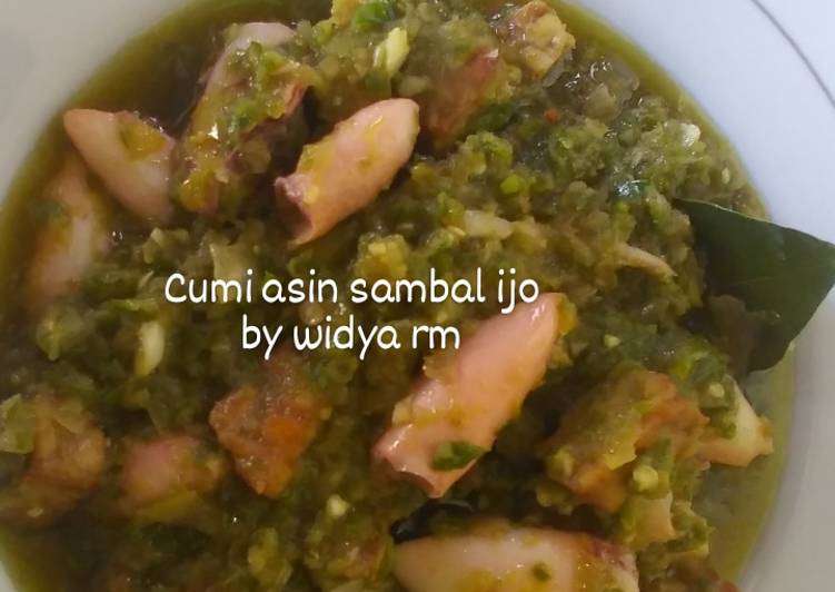 Masakan Populer Cumi asin sambal ijo Terpopuler - Kamus Makan