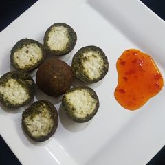 Paneer stuffed Spinach Balls A picture of Paneer stuffed Spinach Balls.