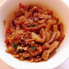 A picture of #633 oseng kulit sapi.