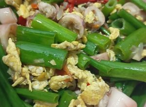 Foto resep Tumis bunga bawang cumi asin