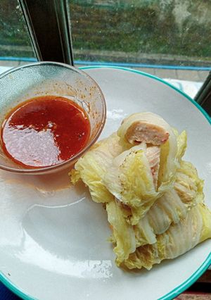 Foto resep Sawi gulung udang