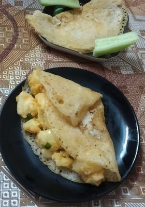 A picture of Samak rice roast dosa.