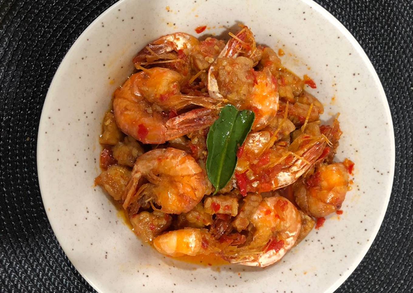 Balado udang tempe