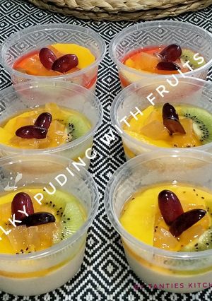 Foto resep Silky Puding with Fruits