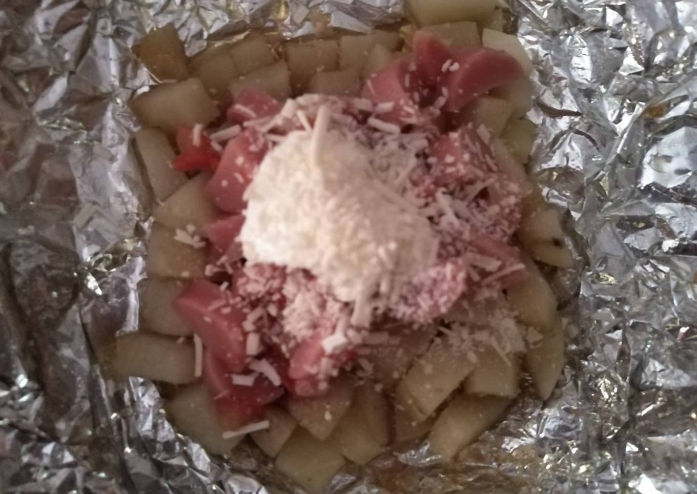 Papas al horno y calabacitas con zanahoria al horno