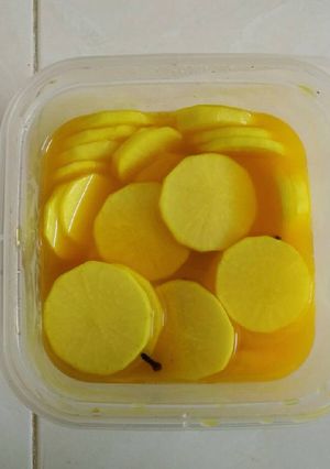 Foto resep Danmuji (acar lobak kuning korea)